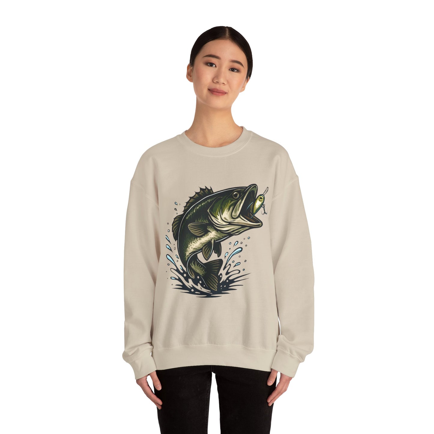 Unisex Heavy Blend Crewneck Sweatshirt with bass - Comfortable Cotton Fleece