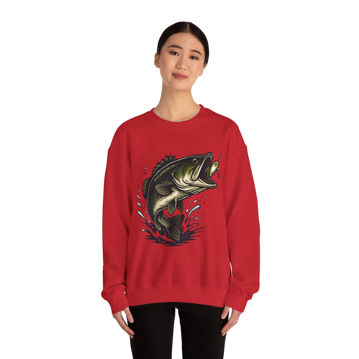 Unisex Heavy Blend Crewneck Sweatshirt with bass - Comfortable Cotton Fleece