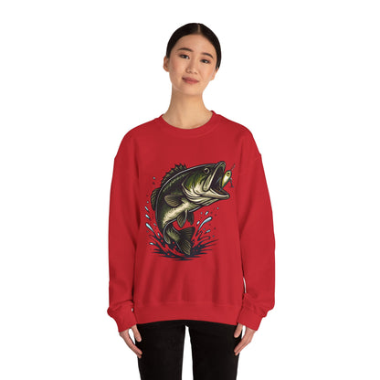 Unisex Heavy Blend Crewneck Sweatshirt with bass - Comfortable Cotton Fleece