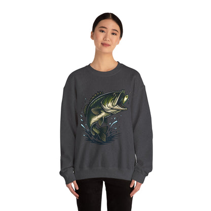 Unisex Heavy Blend Crewneck Sweatshirt with bass - Comfortable Cotton Fleece