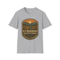 Retro Mountain Sunset T-Shirt - Outdoor Badge Tee | KY Bluegrass Outfitters
