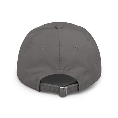 Gray cap with a strap on a white background