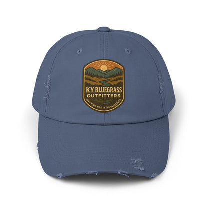 Blue cap with KY Bluegrass Outfitters logo on a white background