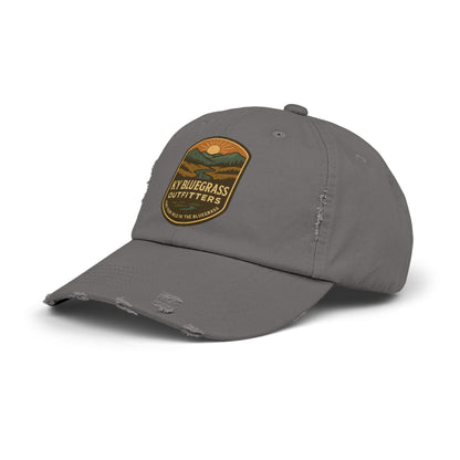 Gray cap with a logo on a white background