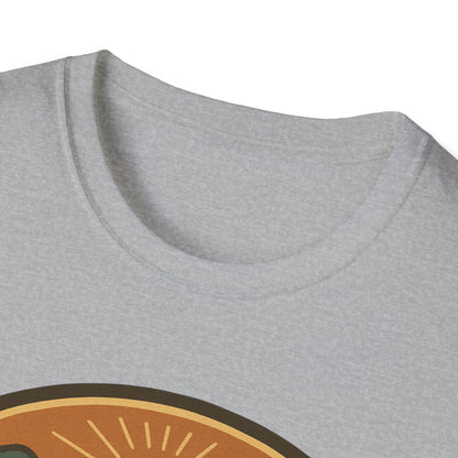 Retro Mountain Sunset T-Shirt - Outdoor Badge Tee | KY Bluegrass Outfitters