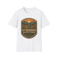 Retro Mountain Sunset T-Shirt - Outdoor Badge Tee | KY Bluegrass Outfitters