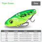 1PCS 3.5g/5g/7g/10g/15g VIB Fishing Lure – Rattlesnake Iron Jig, long-cast hard lure for predatory fish.