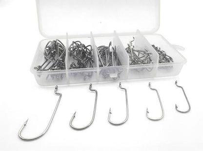 Rompin 100pcs/box 2#-3/0# 5 size Jig head HookSingle Fishing Hooks