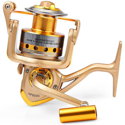 YUMOSHI HF 1000 - 7000 Fishing Reel Metal Spool Spinning Fishing Reels Folding Arm 10-Ball Bearing 5.5 : 1 Fly