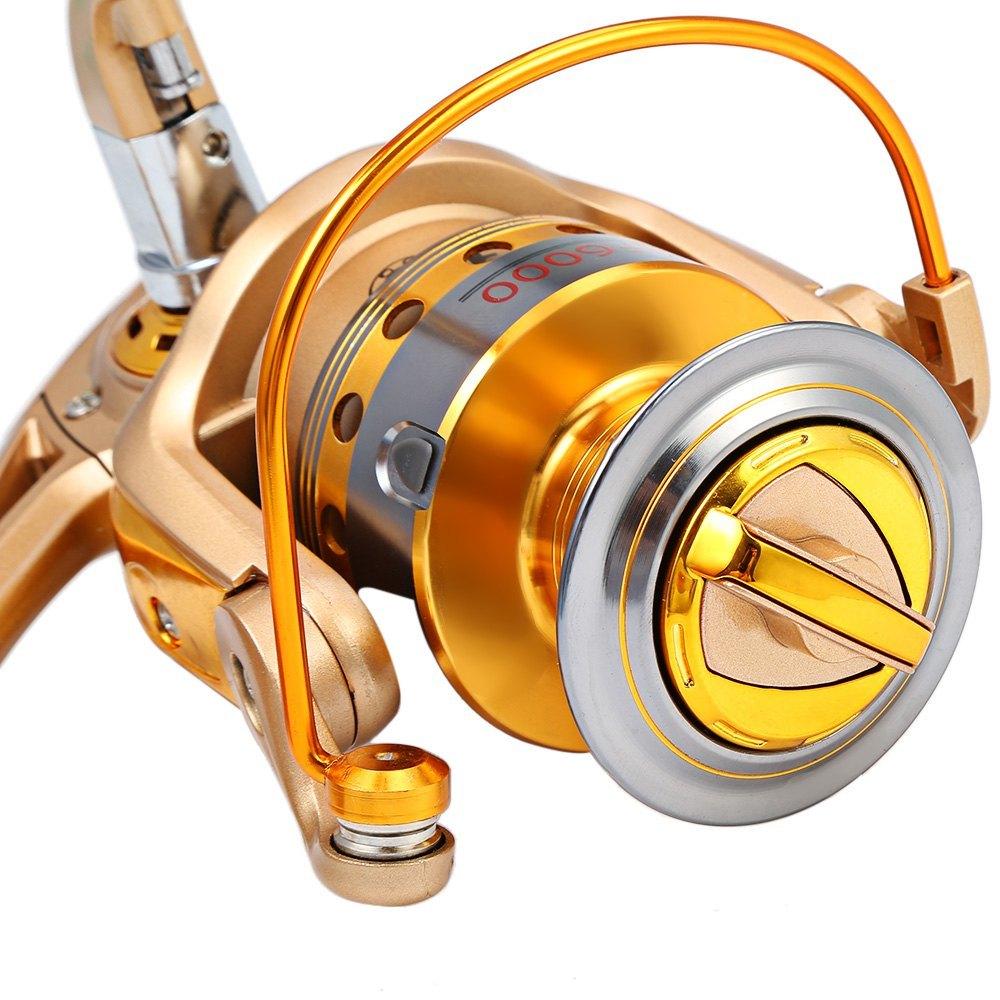 YUMOSHI HF 1000 - 7000 Fishing Reel Metal Spool Spinning Fishing Reels Folding Arm 10-Ball Bearing 5.5 : 1 Fly