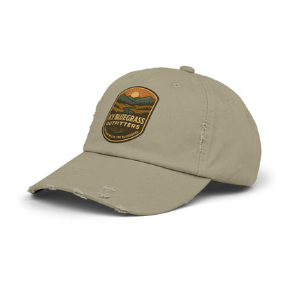 Beige cap with a logo on a white background