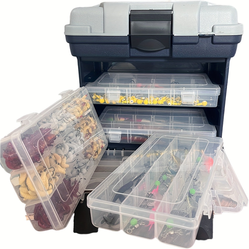 4-Tier Portable Fishing Tackle Storage Box