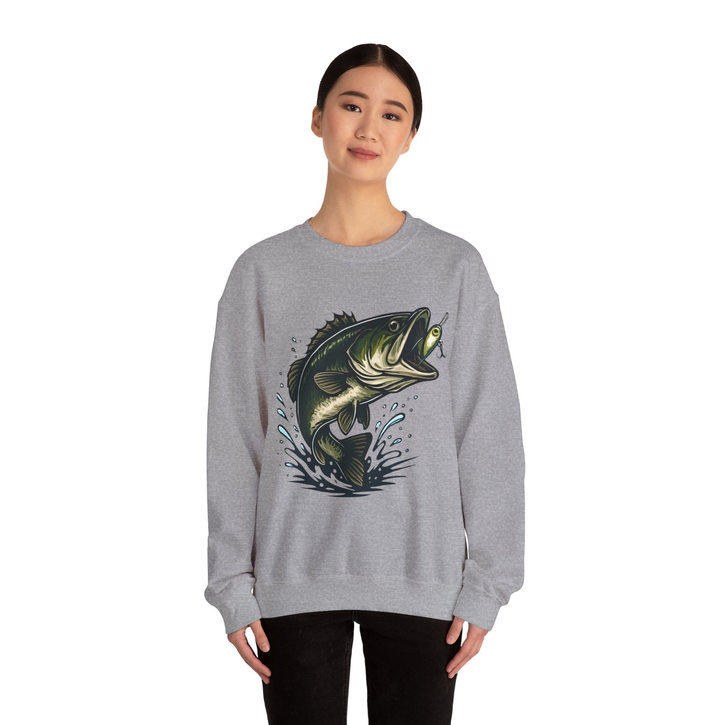 Unisex Heavy Blend Crewneck Sweatshirt with bass - Comfortable Cotton Fleece