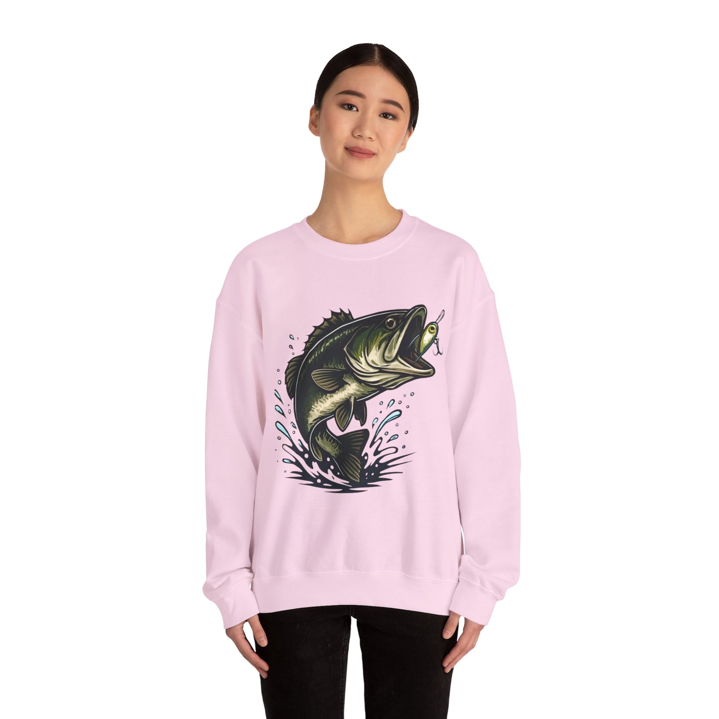 Unisex Heavy Blend Crewneck Sweatshirt with bass - Comfortable Cotton Fleece