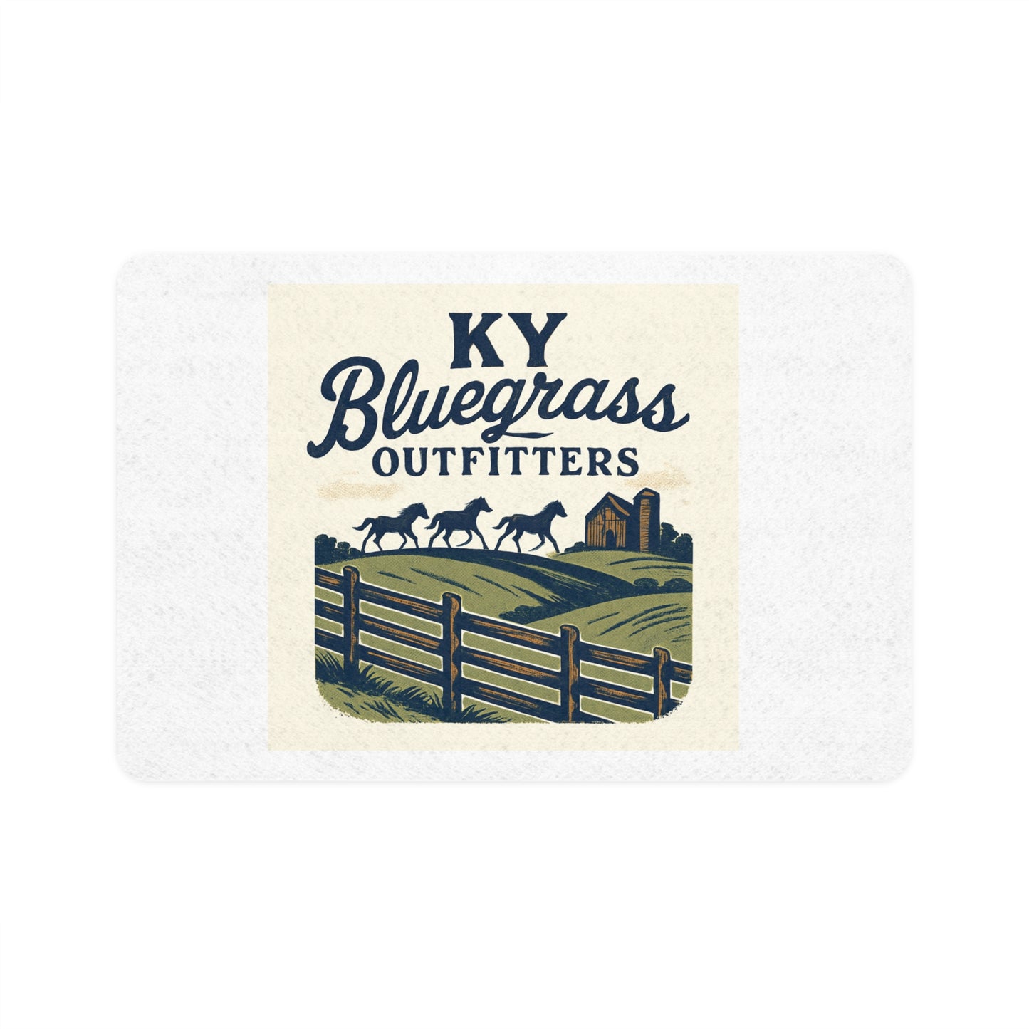 Farmhouse Pet Food Mat 12x18 - Non-Slip Dog & Cat Feeding Mat | KY Bluegrass Outfitters