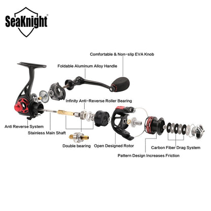 SeaKnight AXE Saltwater Spinning Fishing Reel 6.2:1 11BB 2000H 3000H 4000H Full Metal Body Anti-Corrosion Sea Carp Fishing Wheel