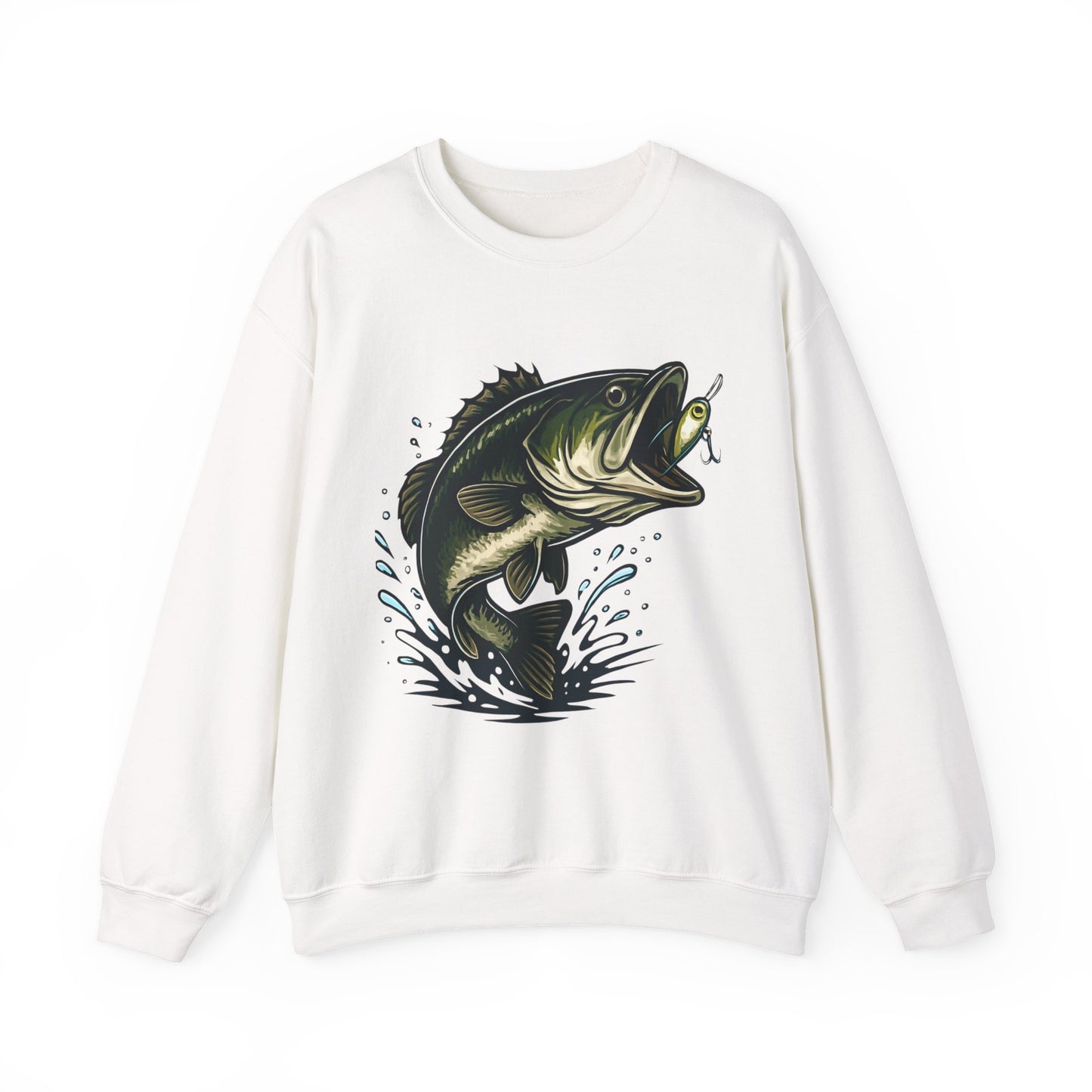 Unisex Heavy Blend Crewneck Sweatshirt with bass - Comfortable Cotton Fleece