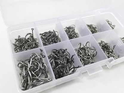 Rompin 500pcs/set mixed size #3~12 high carbon steel carp fishing hooks pack with hole with Retail Original box Jigging Bait