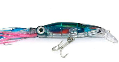 LEO Lifelike Big Octopus Squid Jig Fishing Lure 14cm/40g Hard Plastic Artificial Bait