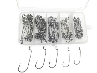Rompin 100pcs/box 2#-3/0# 5 size Jig head HookSingle Fishing Hooks