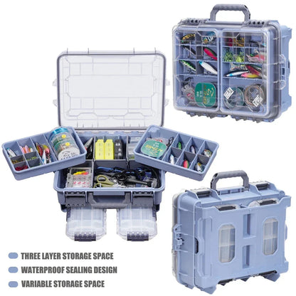 Portable Multi-Layer Fishing Tackle Box