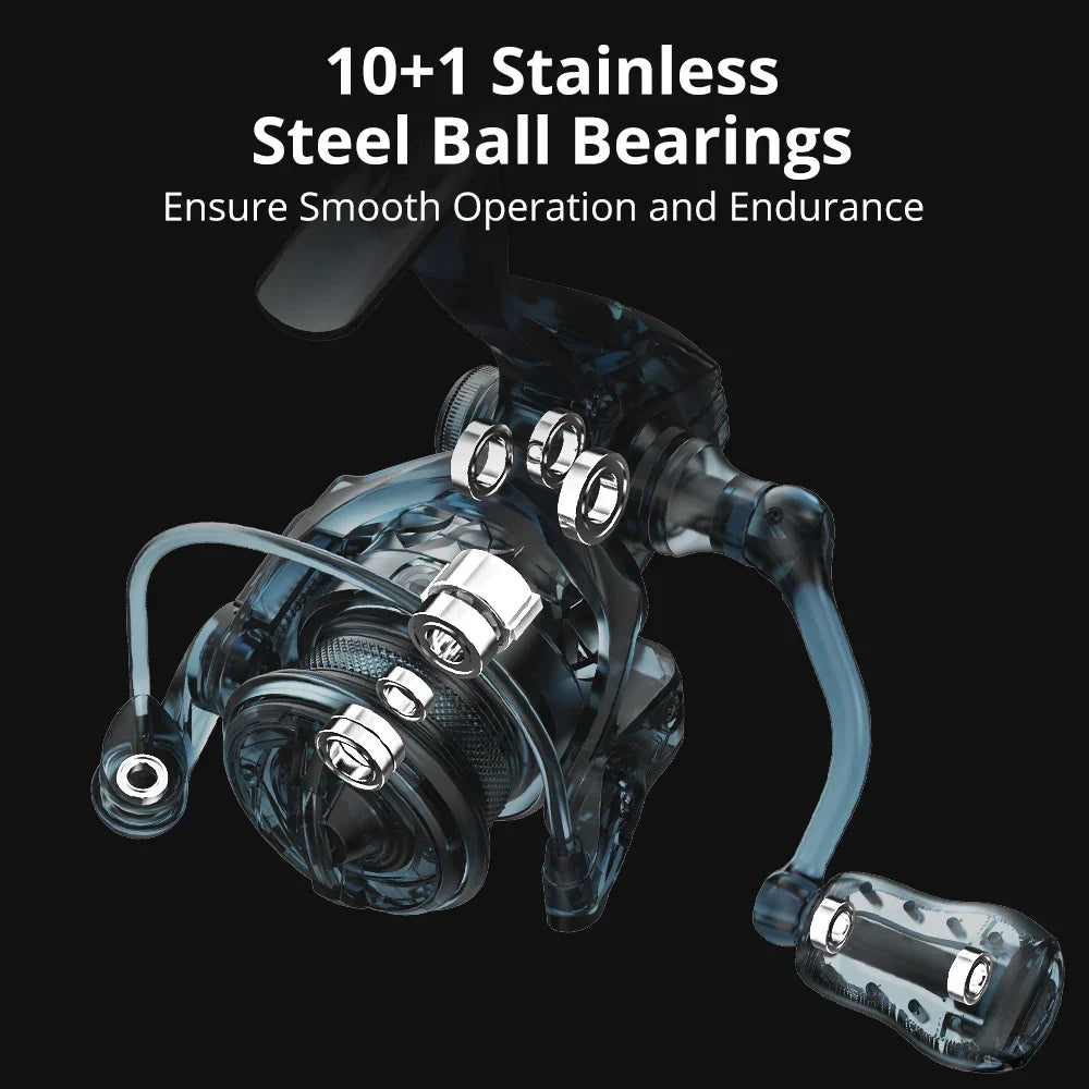 Spinning Fishing Reel 1000 Series Pre-Loading Reel Silver