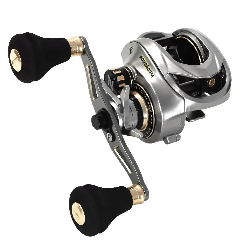 Baitcasting Jigging Reel Double Handle Right Hand Silver