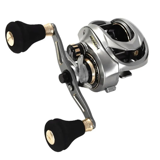 NNEOBA Baitcasting Jigging Reel Double Handle Right Hand Silver