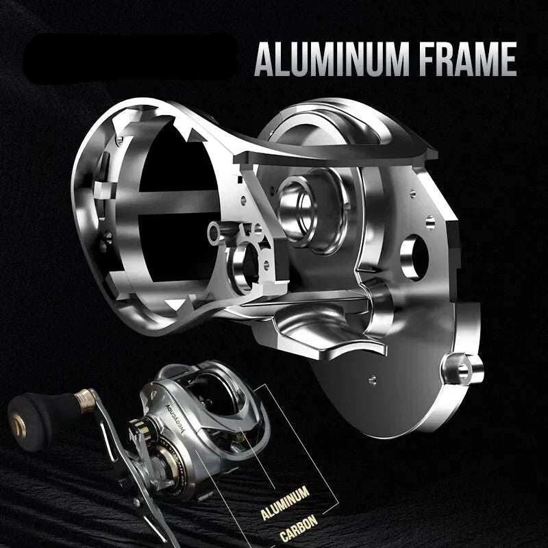 Baitcasting Jigging Reel Double Handle Right Hand Silver