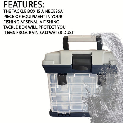 4-Tier Portable Fishing Tackle Storage Box