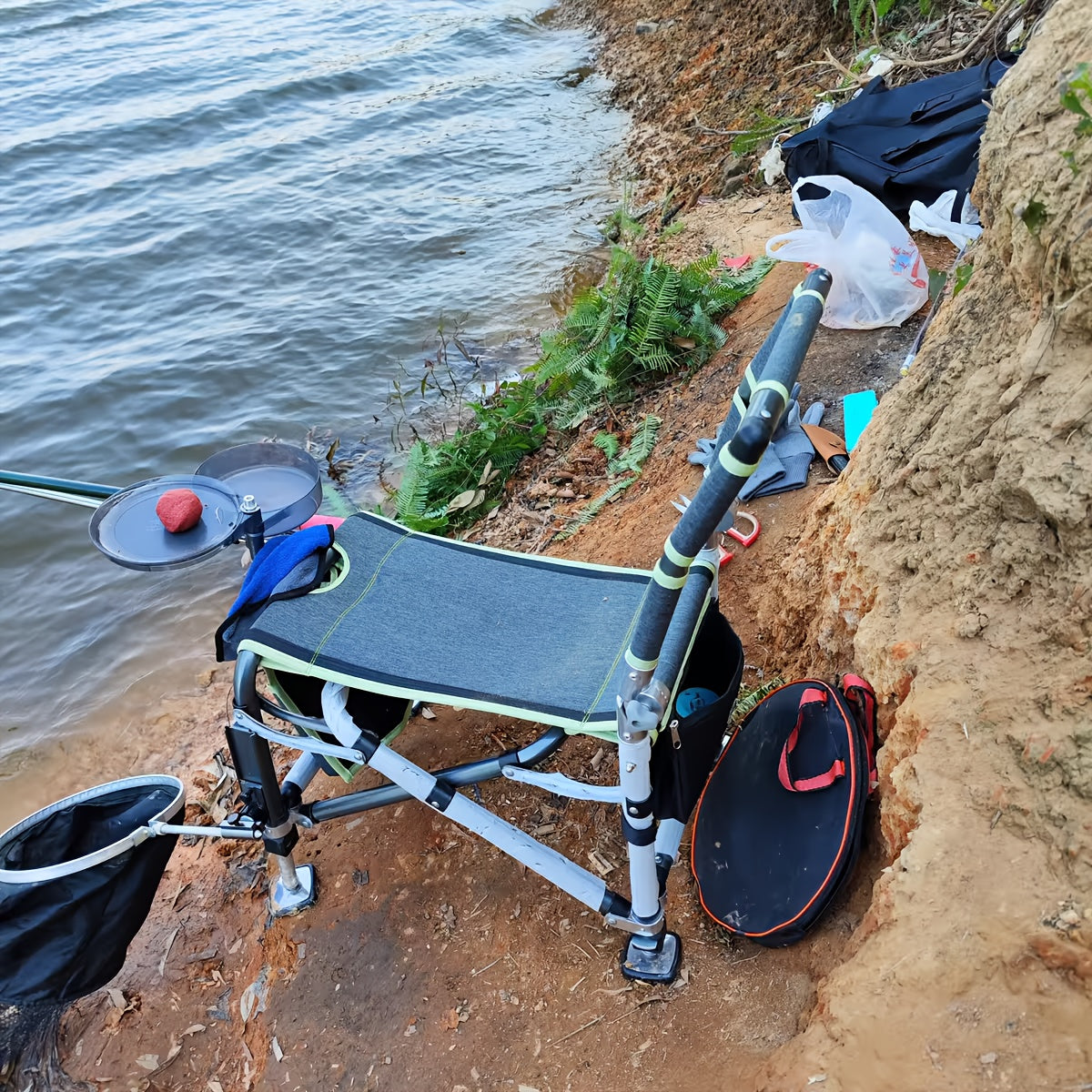 Fishing Chair Adjustable Legs Backrest Foldable Design