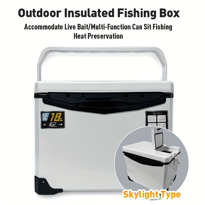 NNETM Slip-Resistant Fishing Cooler Box with Bait Compartment (32L)