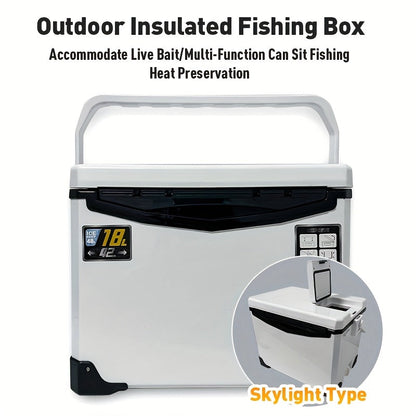 NNETM Slip-Resistant Fishing Cooler Box with Bait Compartment (32L)